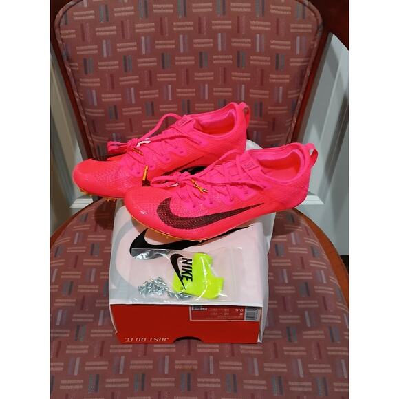 New Men's 8 Wonen's 9.5 Nike Zoom Superfly Elite 2 Sprinting Spikes CD4382-600 - Picture 2 of 9